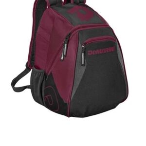DeMarini Voodoo Junior Black  Burgundy Backpack Sports Baseball Backpack